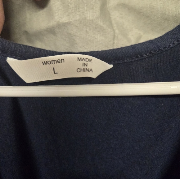 Blue maternity tank top with nursing panel - Picture 2 of 2